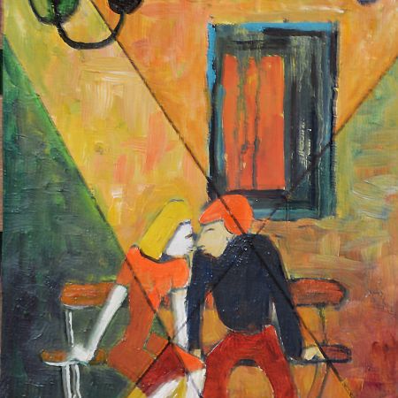 Kærlighedsstudie 3 (akryl, olie 40 x 30)