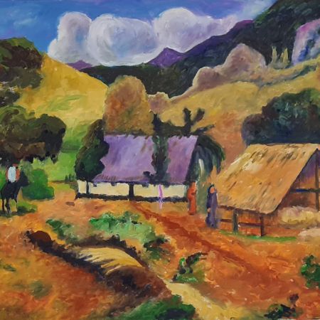 Haitiansk landskab. Efter P. Gauguin (olie 40 x 50).jpg