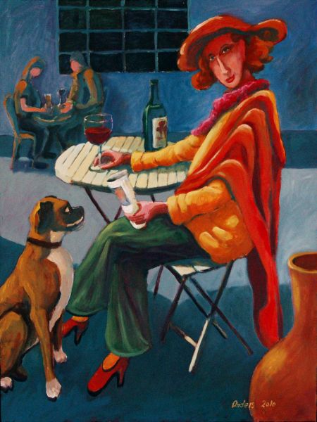 Kvinde på café (akryl, olie 80 x 60).jpg