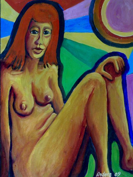 Kvinde og sol (akryl, olie 62 x 43).jpg