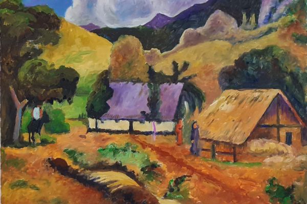 Haitiansk landskab. Efter P. Gauguin (olie 40 x 50).jpg