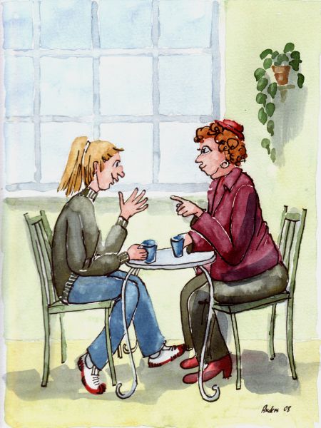 Kvindesnak på café (2) (akvarel 29 x 21).jpg