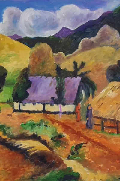 Haitiansk landskab. Efter P. Gauguin (olie 40 x 50).jpg