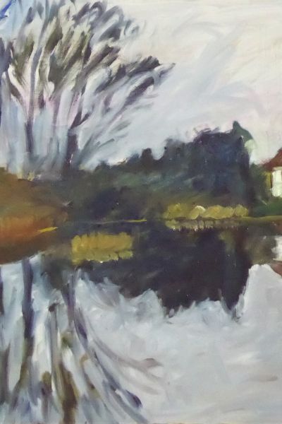 Sø ved Farmen, Maglesøvej (olie 60 x 80).JPG